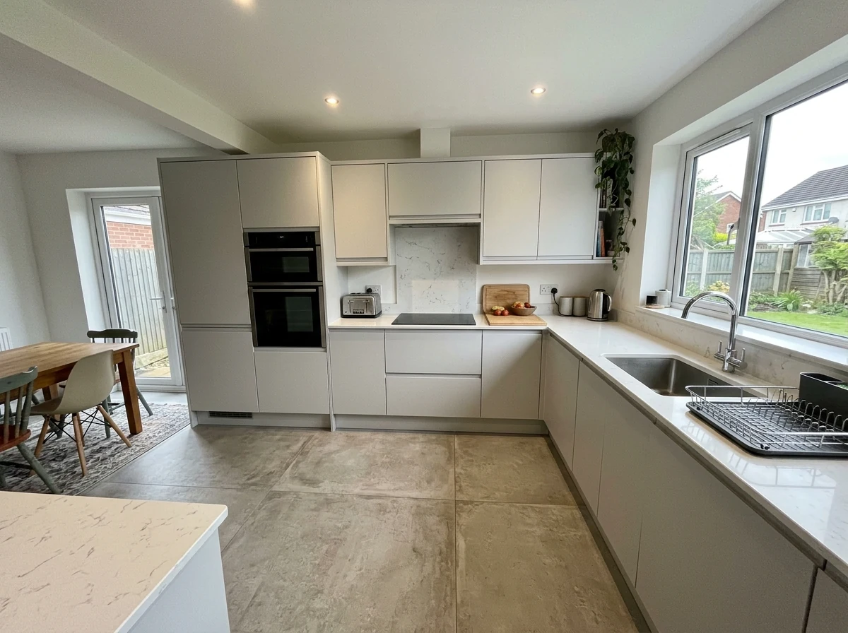 Kitchen fitting detail in a Cardiff property
